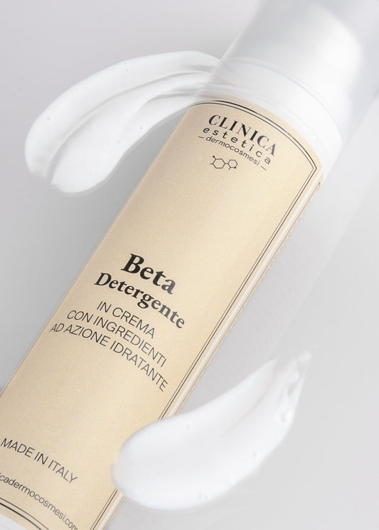 Beta Detergente Clinica – detergente viso in crema con acido ialuronico per pelli sensibili e reattive