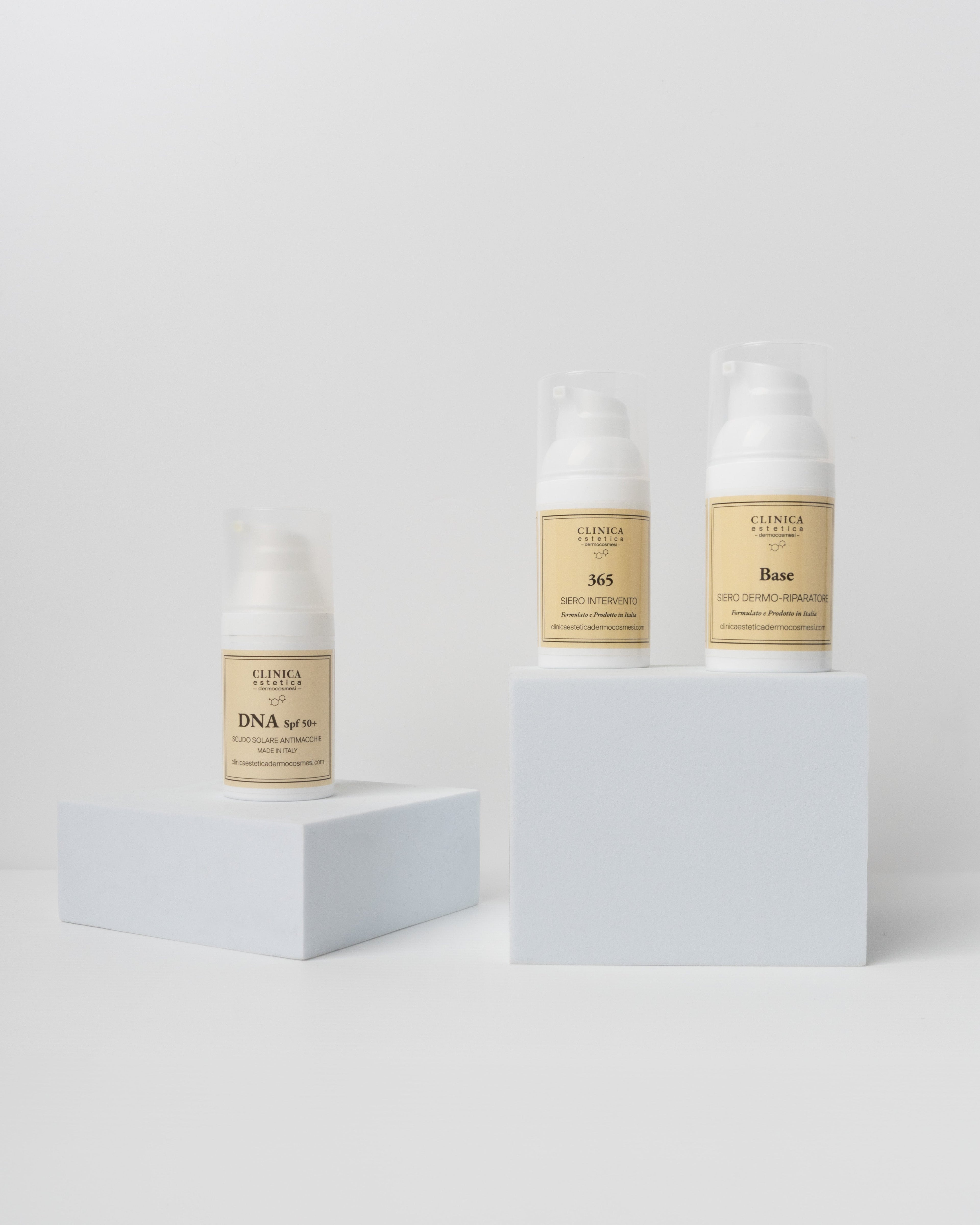 Collezione Sieri Viso Clinica Estetica Dermocosmesi – sieri con Retinolo microincapsulato, Alfa-Arbutina ed Esosomi veicolati con D-Clinip3