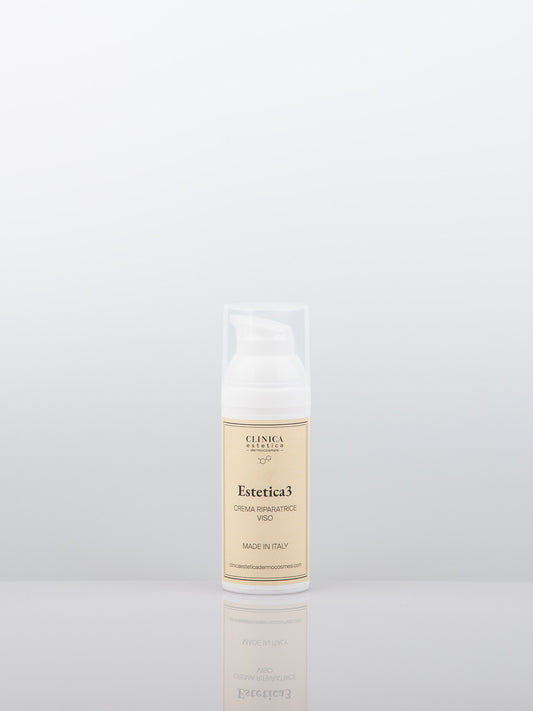 Estetica3 Clinica – crema viso riparatrice nutriente con burro di karité, acido ialuronico e vitamina E per pelli stressate
