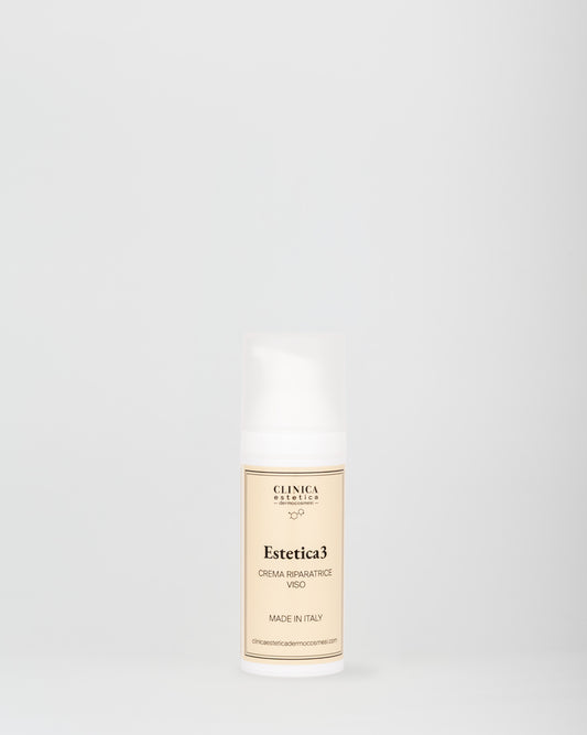 Estetica3 Clinica – crema viso riparatrice nutriente con burro di karité, acido ialuronico e vitamina E per pelli stressate