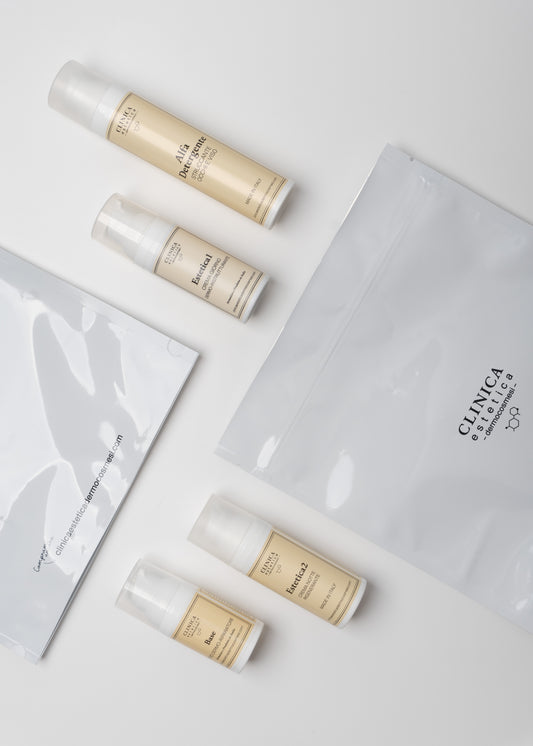 Kit Base D-Clinip3 Clinica – routine viso essenziale per pelli secche e sensibili, protocollo completo 50 giorni con D-Clinip3