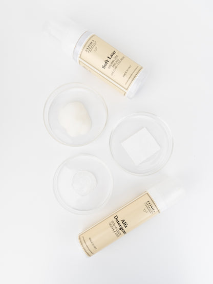 Kit Detersione Serale Clinica – Alfa Detergente + Panni viso per pelli sensibili