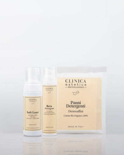 Kit Detersione Beta Clinica – crema detergente idratante con panni viso extra delicati