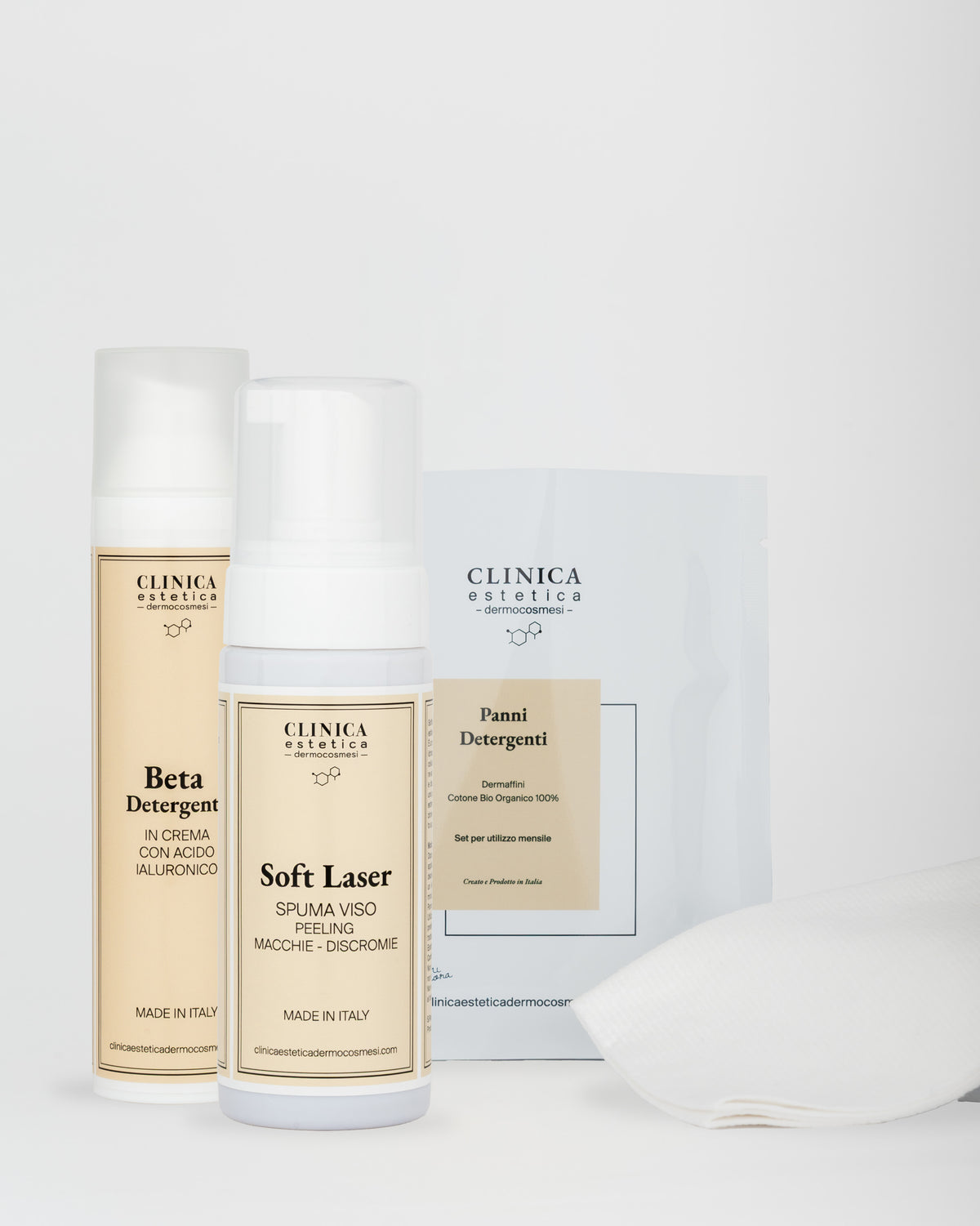 Kit Detersione Beta Clinica – crema detergente idratante con panni viso extra delicati