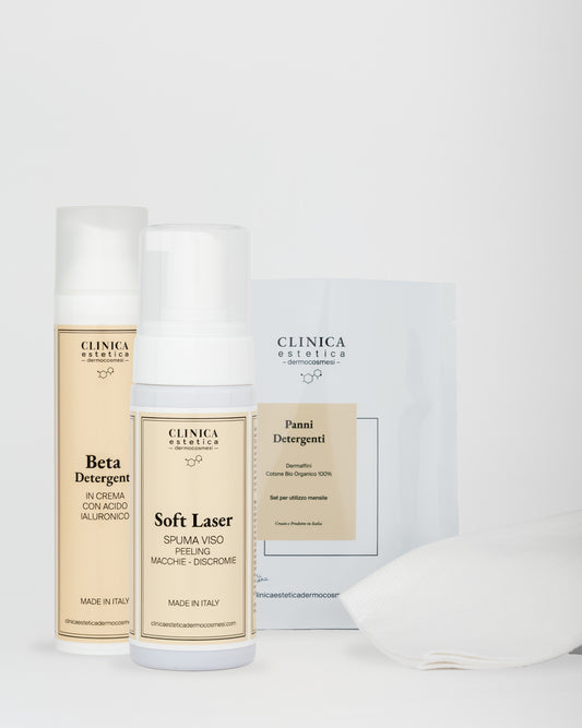 Kit Detersione Beta Clinica – crema detergente idratante con panni viso extra delicati