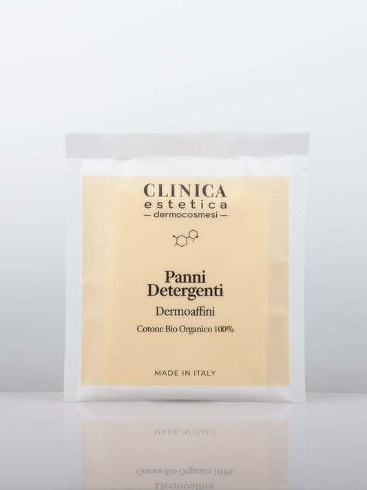 Panni Detergenti Clinica – in cotone bio certificato ICEA per detersione viso delicata e profonda